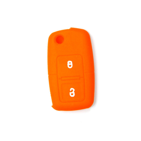 FUNDA MANDO VW-SEAT-SKODA NARANJA 2 BOTONES