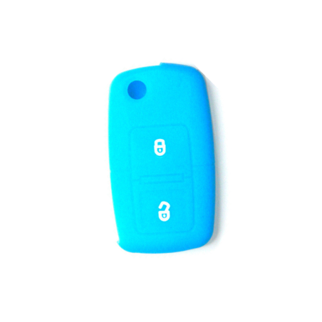 FUNDA MANDO VW-SEAT-SKODA AZUL 2 BOTONES