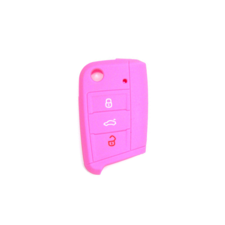 FUNDA MANDO VW-SEAT-SKODA ROSA 3 BOTONES