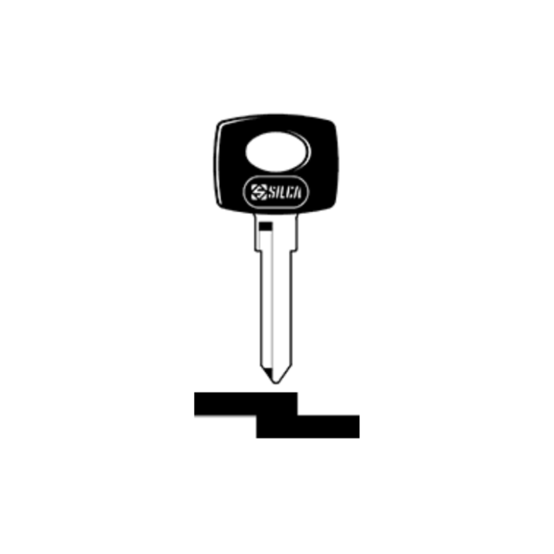 LLAVE VEHICULO CABEZAL PLÁSTICO ( acero)