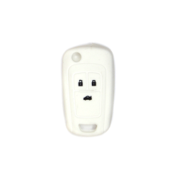 FUNDA MANDO PLEG OPEL BLANCO 3 BOTONES