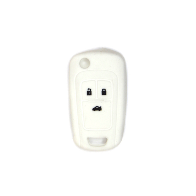 FUNDA MANDO PLEG OPEL BLANCO 3 BOTONES