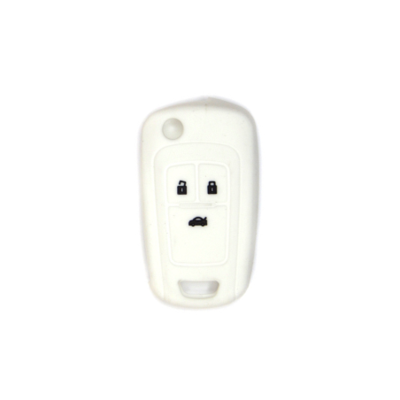FUNDA MANDO PLEG OPEL BLANCO 3 BOTONES
