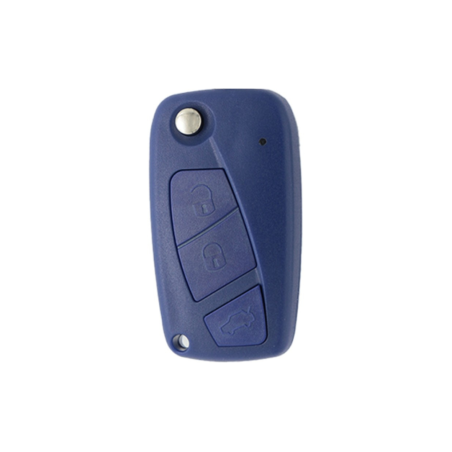 CARCASA TELEMANDO PLEG. FIAT 3 BOT PILA LAT. AZUL