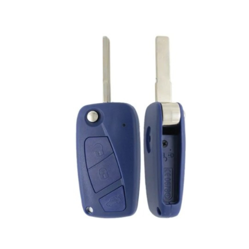 CARCASA TELEMANDO PLEG. FIAT 3 BOT PILA LAT. AZUL