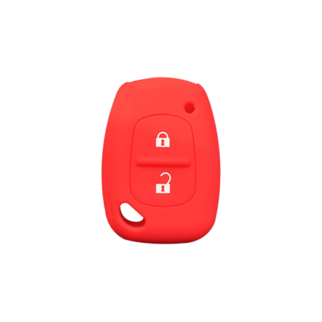 FUNDA MANDO FIJO RENAULT ROJO 2 BOTONES