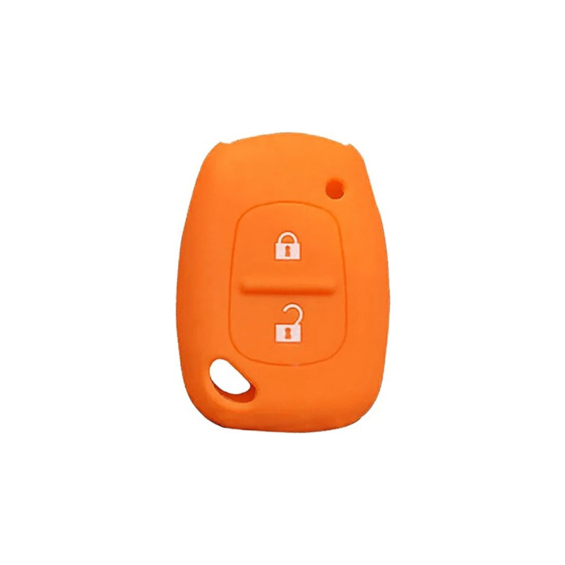 FUNDA MANDO FIJO RENAULT NARANJA 2 BOTONES