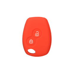 FUNDA MANDO FIJO RENAULT ROJO 2 BOTONES REDONDOS