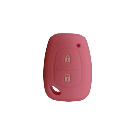 FUNDA MANDO FIJO RENAULT ROSA 2 BOTONES