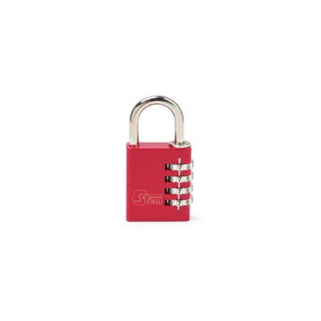 PADLOCK ALUMINIUM COMBINATION 20 MM RED