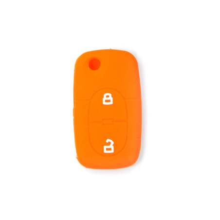 FUNDA MANDO AUDI NARANJA 2 BOTONES